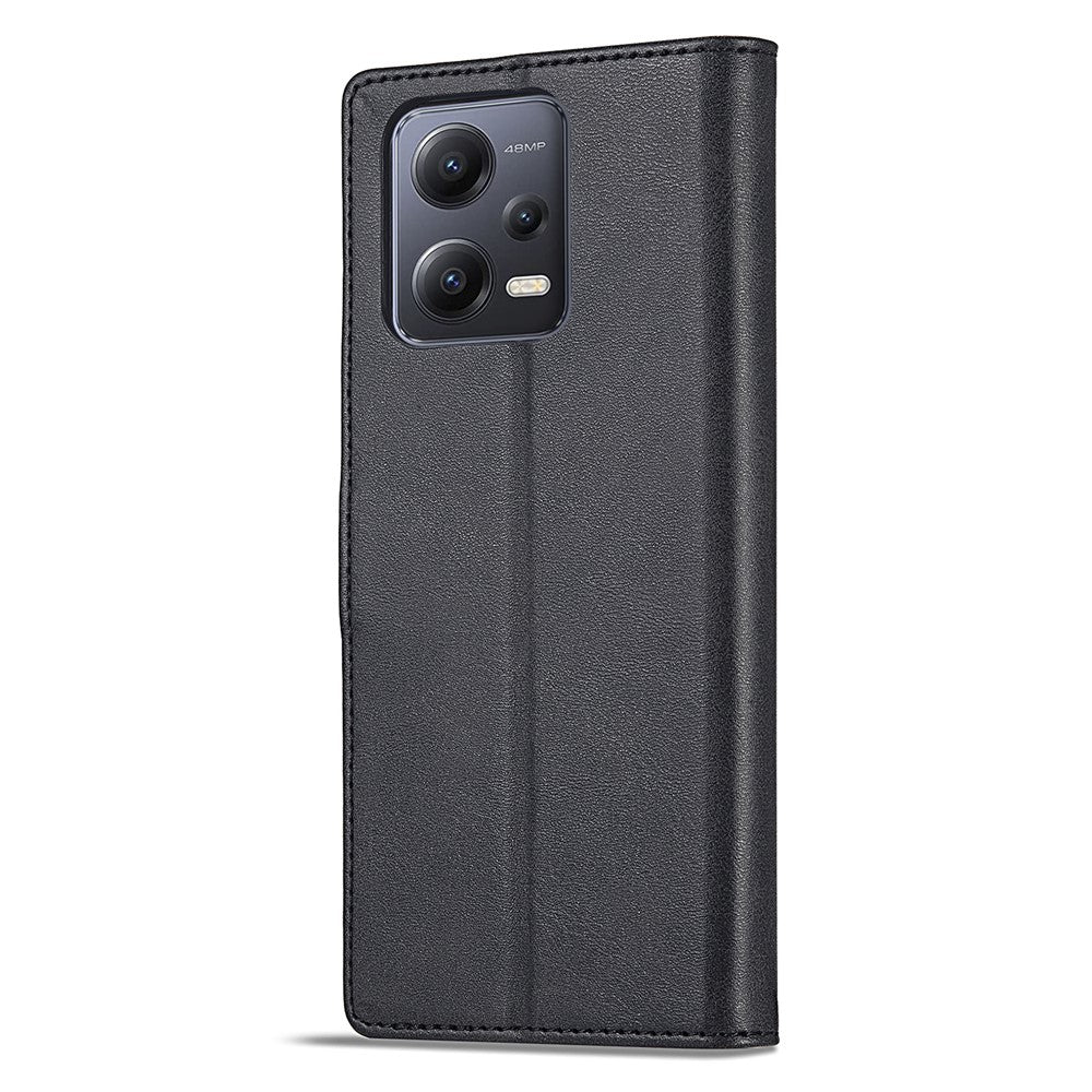 LC.IMEEKE For Xiaomi Redmi Note 12 Pro+ 5G Protective Phone Case Calf Texture Wallet Stand Leather Anti-fall Phone Cover