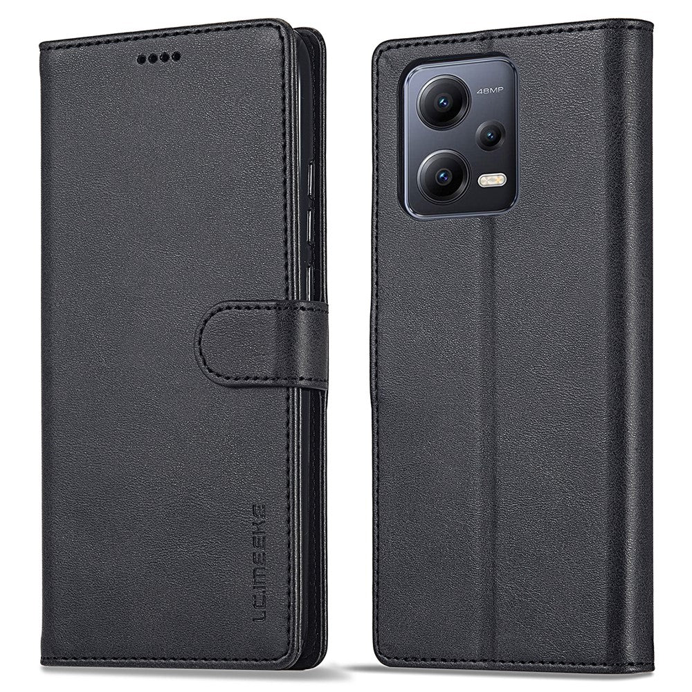 LC.IMEEKE För Xiaomi Redmi Note 12 Pro+ 5G Skyddande mobilskal Kalvstruktur Plånboksfodral Läder Fallskyddande mobilskal