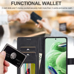 LC.IMEEKE For Xiaomi Redmi Note 12 Pro+ 5G Protective Phone Case Calf Texture Wallet Stand Leather Anti-fall Phone Cover