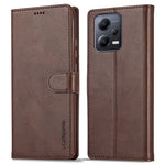 LC.IMEEKE For Xiaomi Redmi Note 12 Pro+ 5G Protective Phone Case Calf Texture Wallet Stand Leather Anti-fall Phone Cover