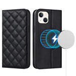 For iPhone 13 mini 5.4 inch RFID Blocking Phone Case Card Holder Stand Phone Leather Cover Compatible with MagSafe
