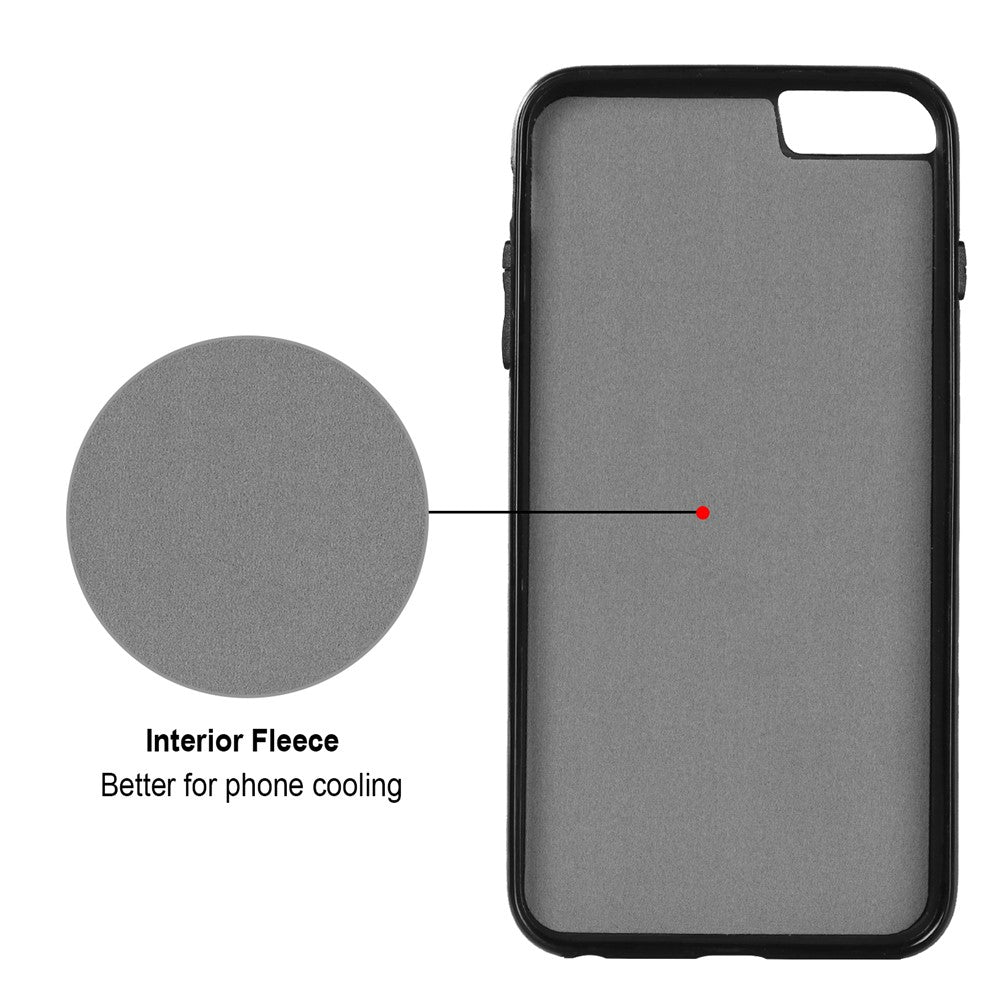 For iPhone SE (2020) / SE (2022) / 7 / 8 4.7 inch PU Leather + TPU Protective Cover Imprinted Rhombus Grid Pattern Rotation Ring Kickstand Phone Case