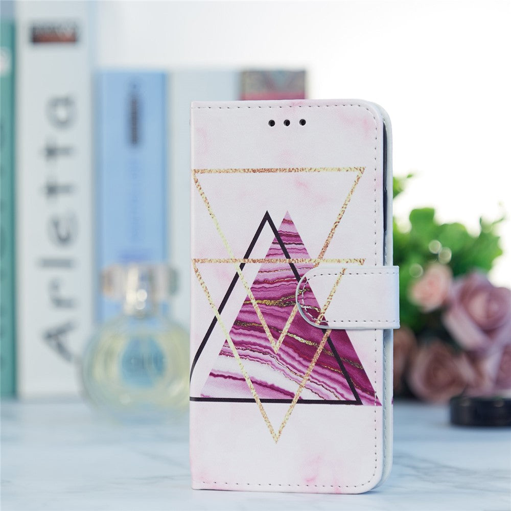 Til Samsung Galaxy A34 5G Pung Telefon Cover Mønstertryk PU Læder Stativ Flip Cover med Rem