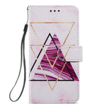 Til Samsung Galaxy A34 5G Pung Telefon Cover Mønstertryk PU Læder Stativ Flip Cover med Rem