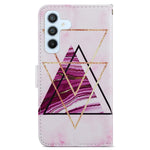 Til Samsung Galaxy A34 5G Pung Telefon Cover Mønstertryk PU Læder Stativ Flip Cover med Rem