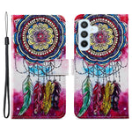 Til Samsung Galaxy A34 5G Pung Telefon Cover Mønstertryk PU Læder Stativ Flip Cover med Rem