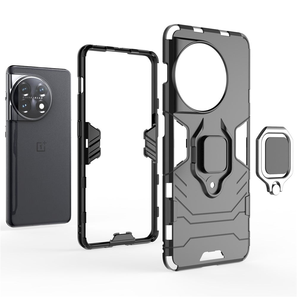Telefoncover med ringholder og kickstand til OnePlus 11 5G TPU+PC