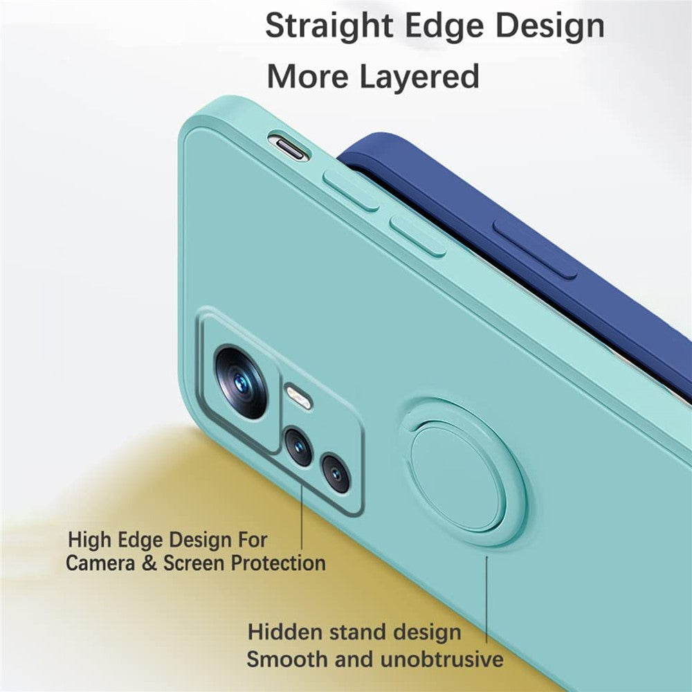Xiaomi 12T 5G / Redmi K50 Ultra 5G Ringstativ Flytande Silikon Mobilskal med Snodd