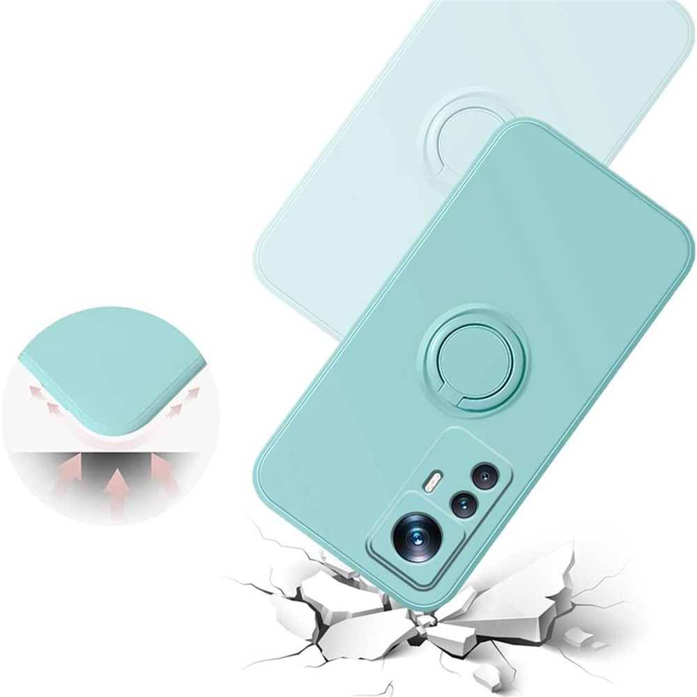 Xiaomi 12T 5G / Redmi K50 Ultra 5G Ringstativ Flytande Silikon Mobilskal med Snodd