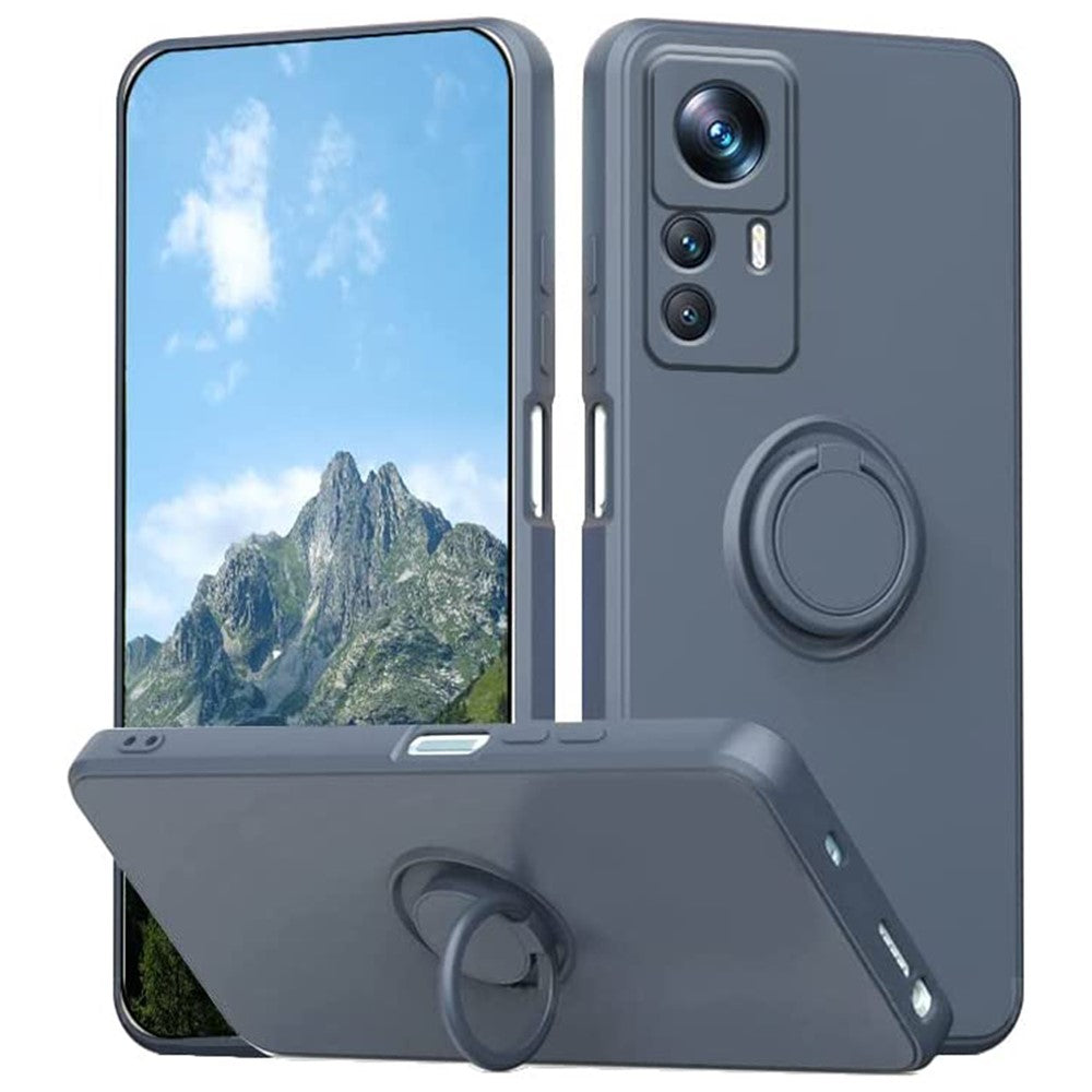 Xiaomi 12T 5G / Redmi K50 Ultra 5G Ringstativ Flytande Silikon Mobilskal med Snodd