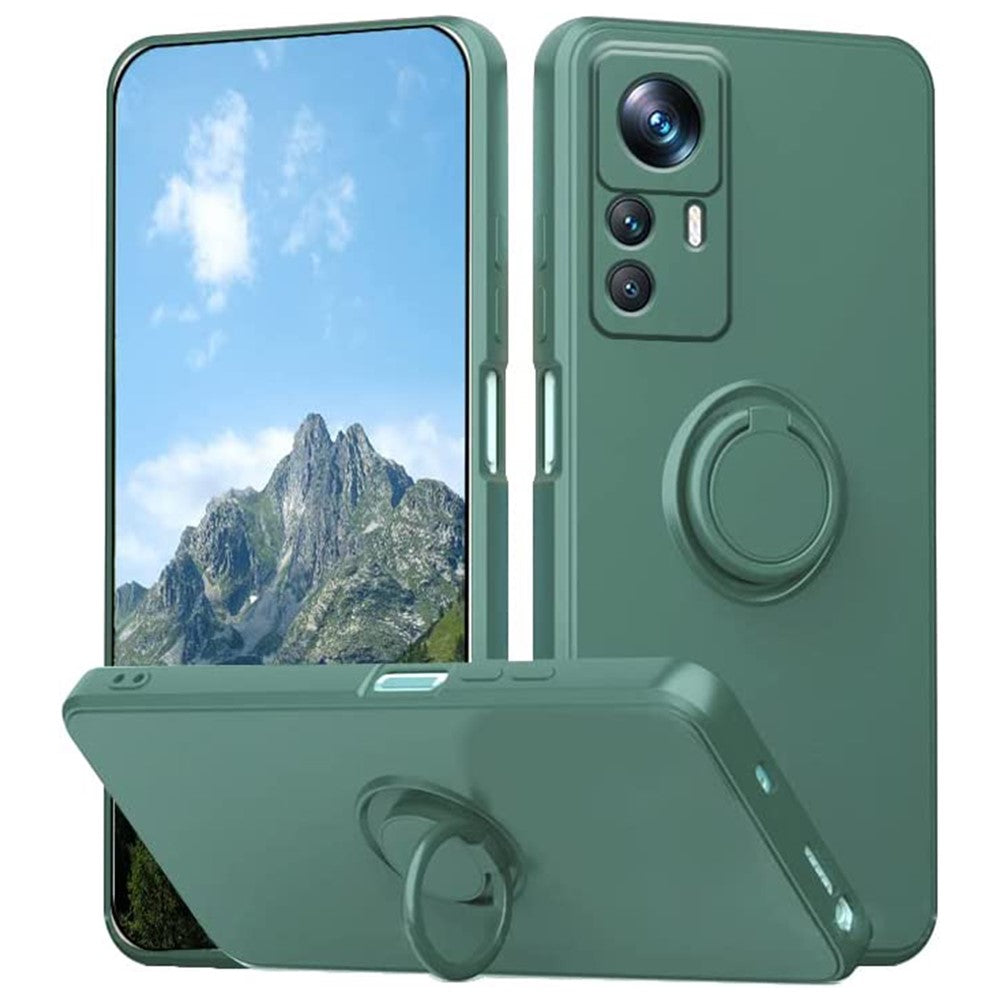 Xiaomi 12T 5G / Redmi K50 Ultra 5G Ringstativ Flytande Silikon Mobilskal med Snodd