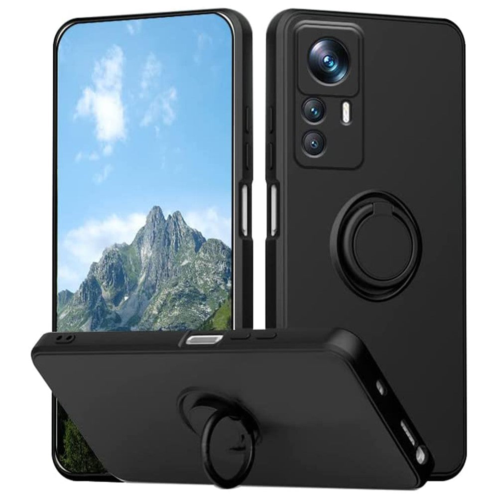 Xiaomi 12T 5G / Redmi K50 Ultra 5G Ringstativ Flytande Silikon Mobilskal med Snodd