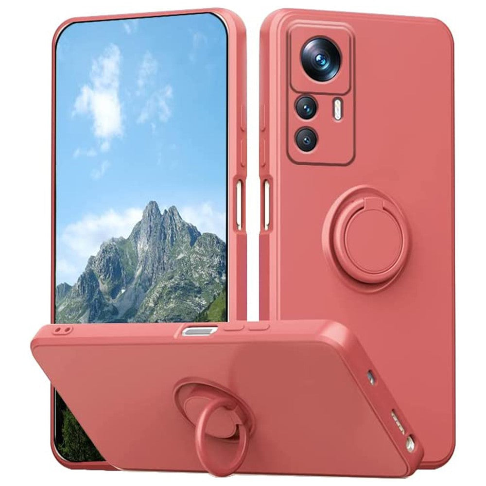 Xiaomi 12T 5G / Redmi K50 Ultra 5G Ringstativ Flytande Silikon Mobilskal med Snodd