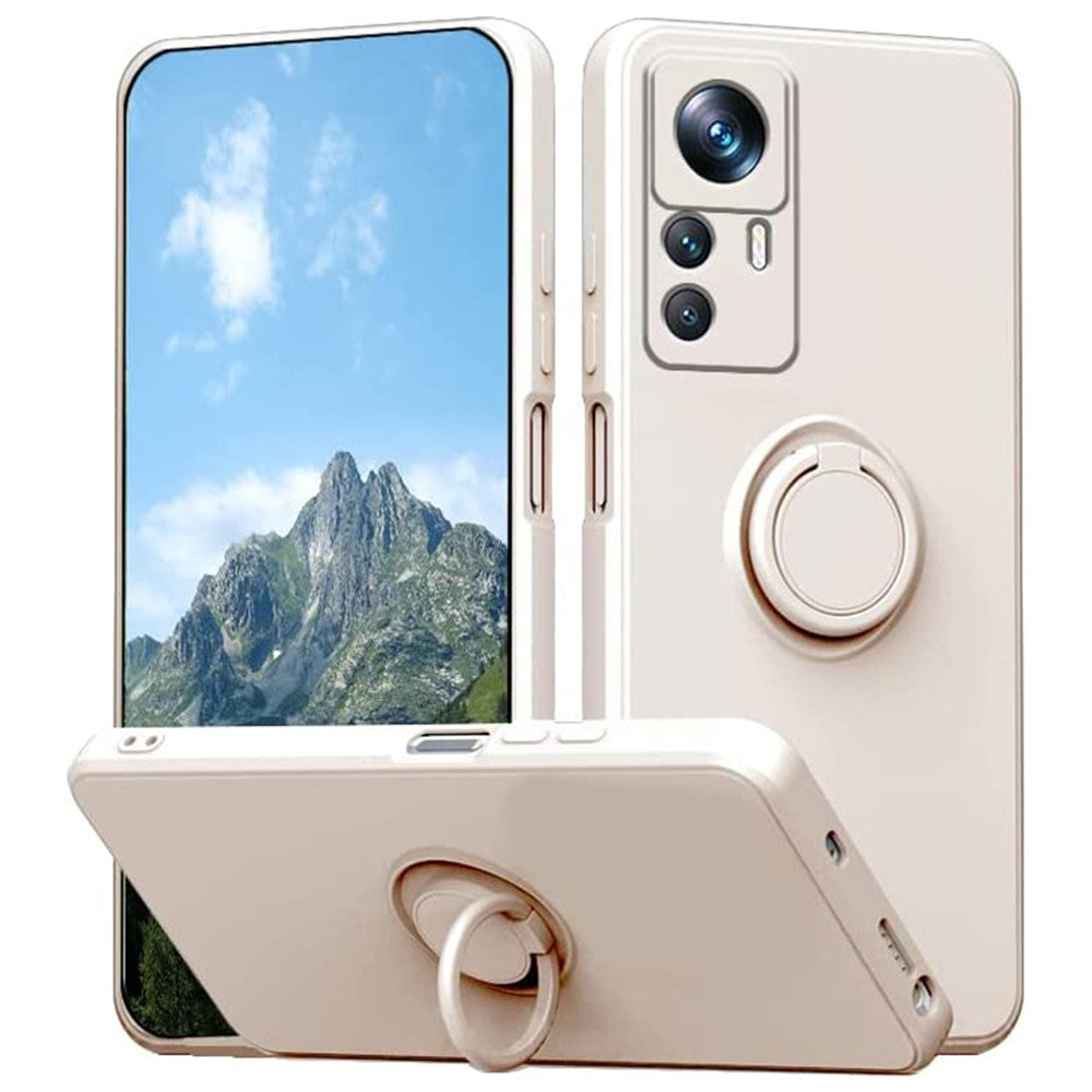 Xiaomi 12T 5G / Redmi K50 Ultra 5G Ringstativ Flytande Silikon Mobilskal med Snodd