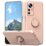 Xiaomi 12T 5G / Redmi K50 Ultra 5G Ringstativ Flytande Silikon Mobilskal med Snodd