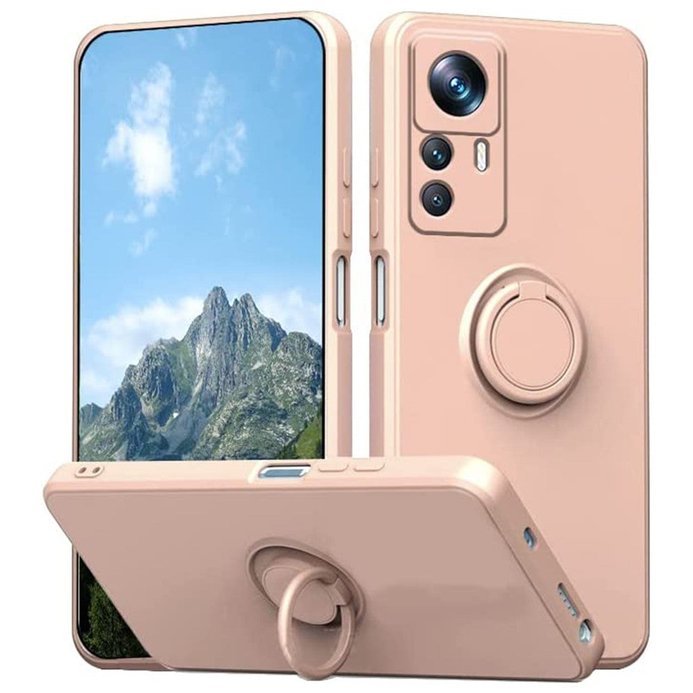 Xiaomi 12T 5G / Redmi K50 Ultra 5G Ringstativ Flytande Silikon Mobilskal med Snodd