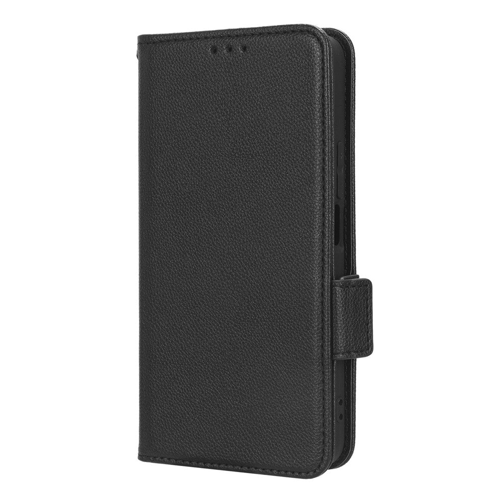 Til Honor X8a 4G PU-lædertelefoncover Flip Folio Stand Litchi-tekstur Stødsikkert Cover med Pung