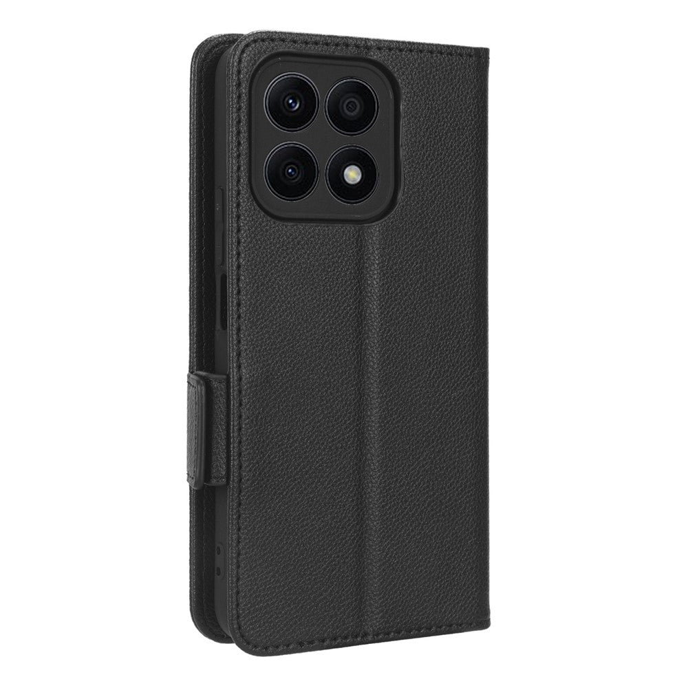 Til Honor X8a 4G PU-lædertelefoncover Flip Folio Stand Litchi-tekstur Stødsikkert Cover med Pung