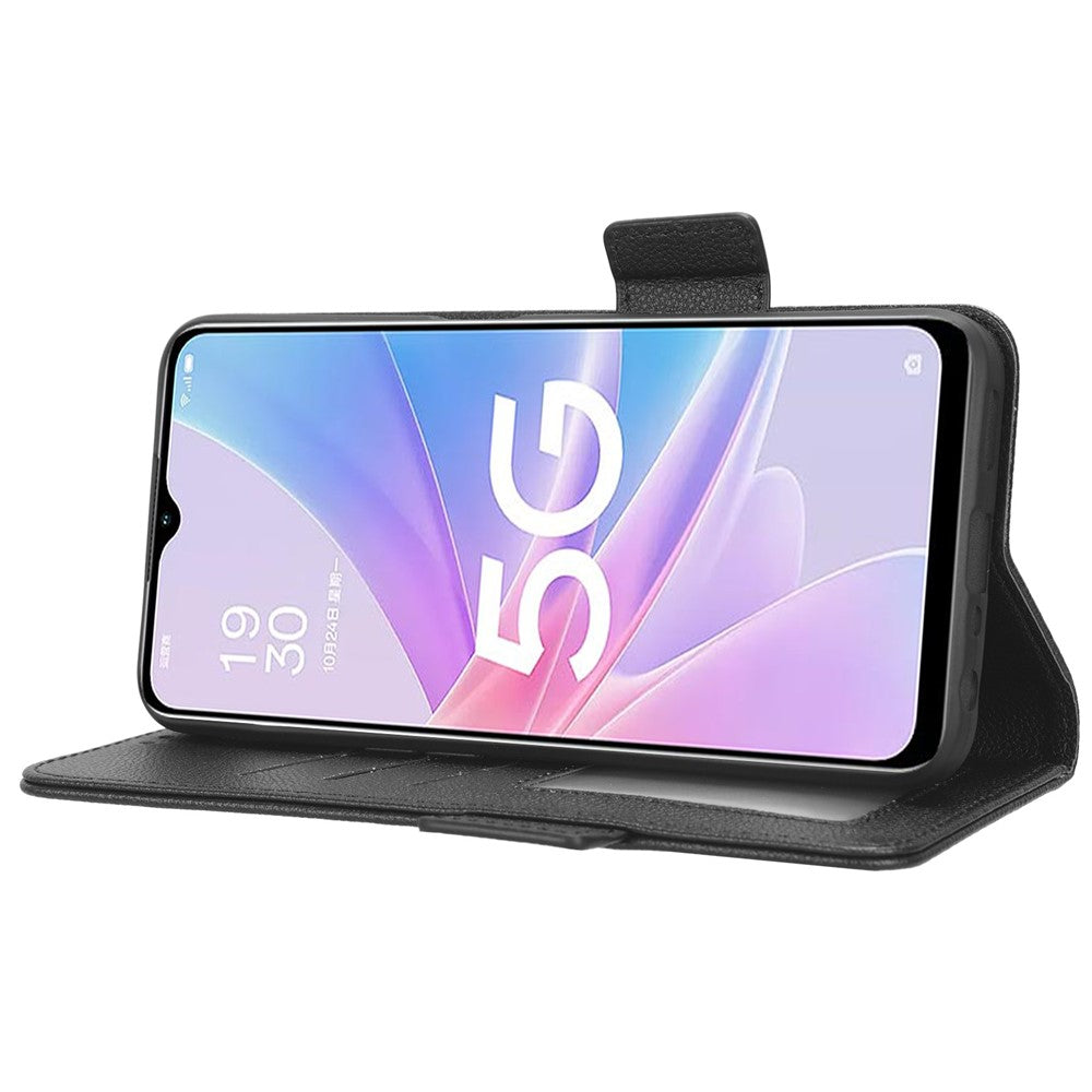 For Oppo A58 5G / A58x 5G / A78 5G Phone Wallet Case Litchi Texture Stand PU Leather Phone Cover