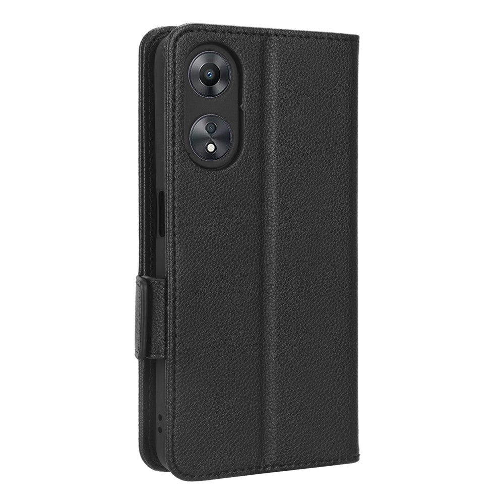 For Oppo A58 5G / A58x 5G / A78 5G Phone Wallet Case Litchi Texture Stand PU Leather Phone Cover