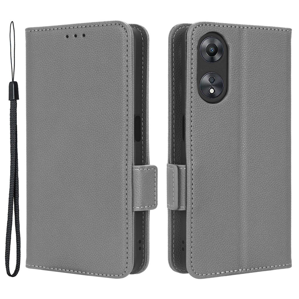 For Oppo A58 5G / A58x 5G / A78 5G Phone Wallet Case Litchi Texture Stand PU Leather Phone Cover