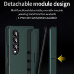 Slim Phone Case for Samsung Galaxy Z Fold4 5G Shockproof Had PC Kickstand Case with Pencil Holder