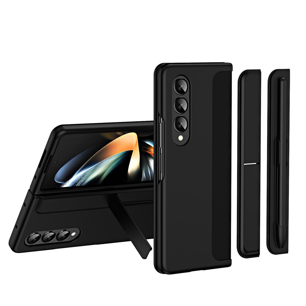 Slim Phone Case for Samsung Galaxy Z Fold4 5G Shockproof Had PC Kickstand Case with Pencil Holder