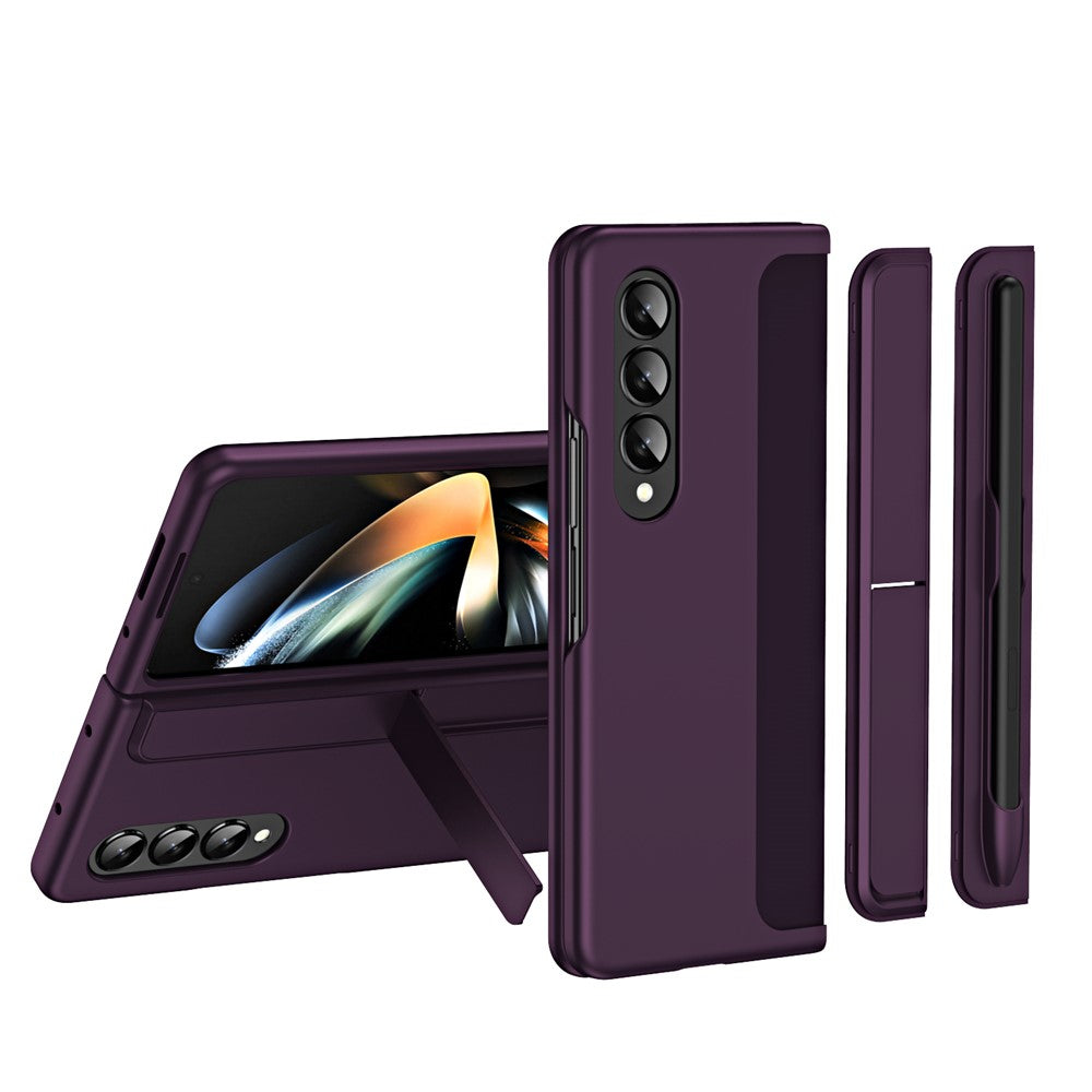 Slim Phone Case for Samsung Galaxy Z Fold4 5G Shockproof Had PC Kickstand Case with Pencil Holder