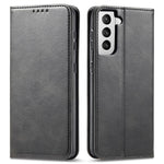 Leather Phone Case For Samsung Galaxy S21 4G / 5G , Wallet Magnetic Stand Calf Texture Anti-scratch Phone Cover
