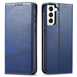 Leather Phone Case For Samsung Galaxy S21 4G / 5G , Wallet Magnetic Stand Calf Texture Anti-scratch Phone Cover