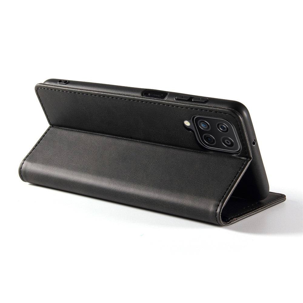 Protective Phone Case For Samsung Galaxy A22 4G (EU Version) , Leather Calf Texture Phone Cover Wallet Stand