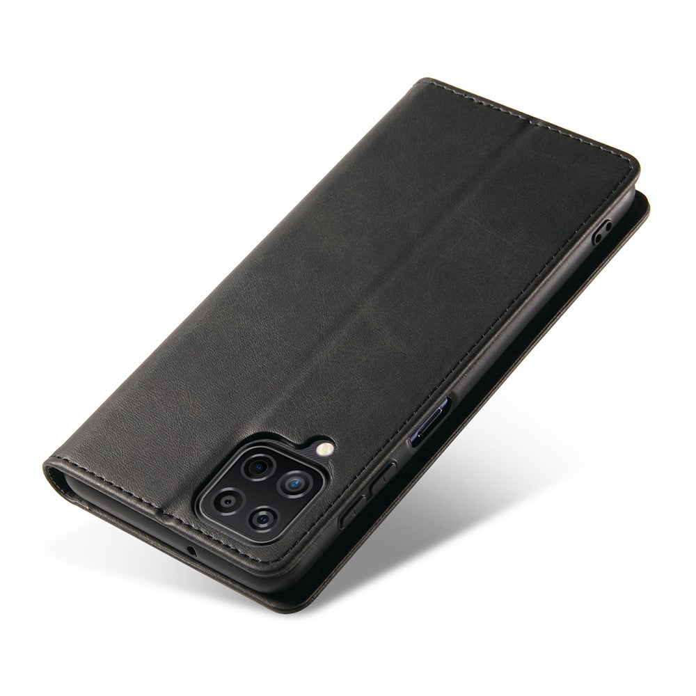 Protective Phone Case For Samsung Galaxy A22 4G (EU Version) , Leather Calf Texture Phone Cover Wallet Stand