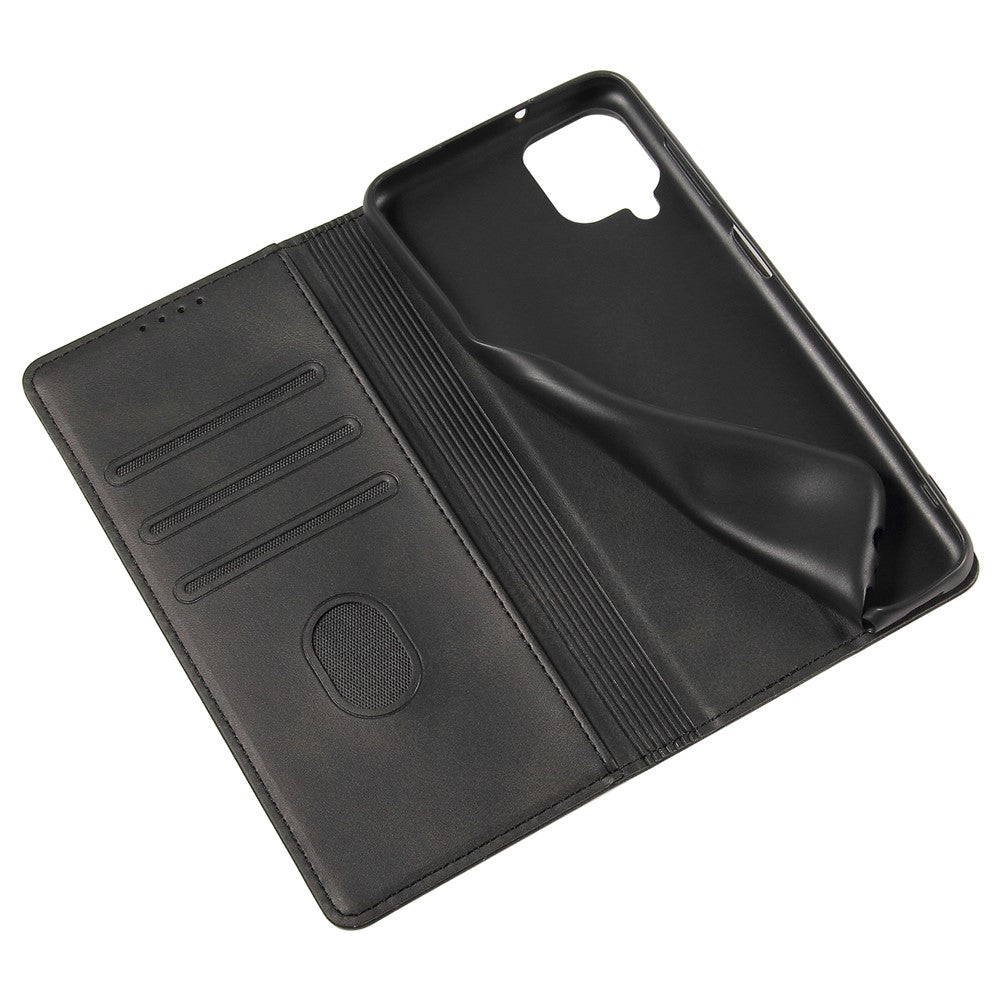 Protective Phone Case For Samsung Galaxy A22 4G (EU Version) , Leather Calf Texture Phone Cover Wallet Stand