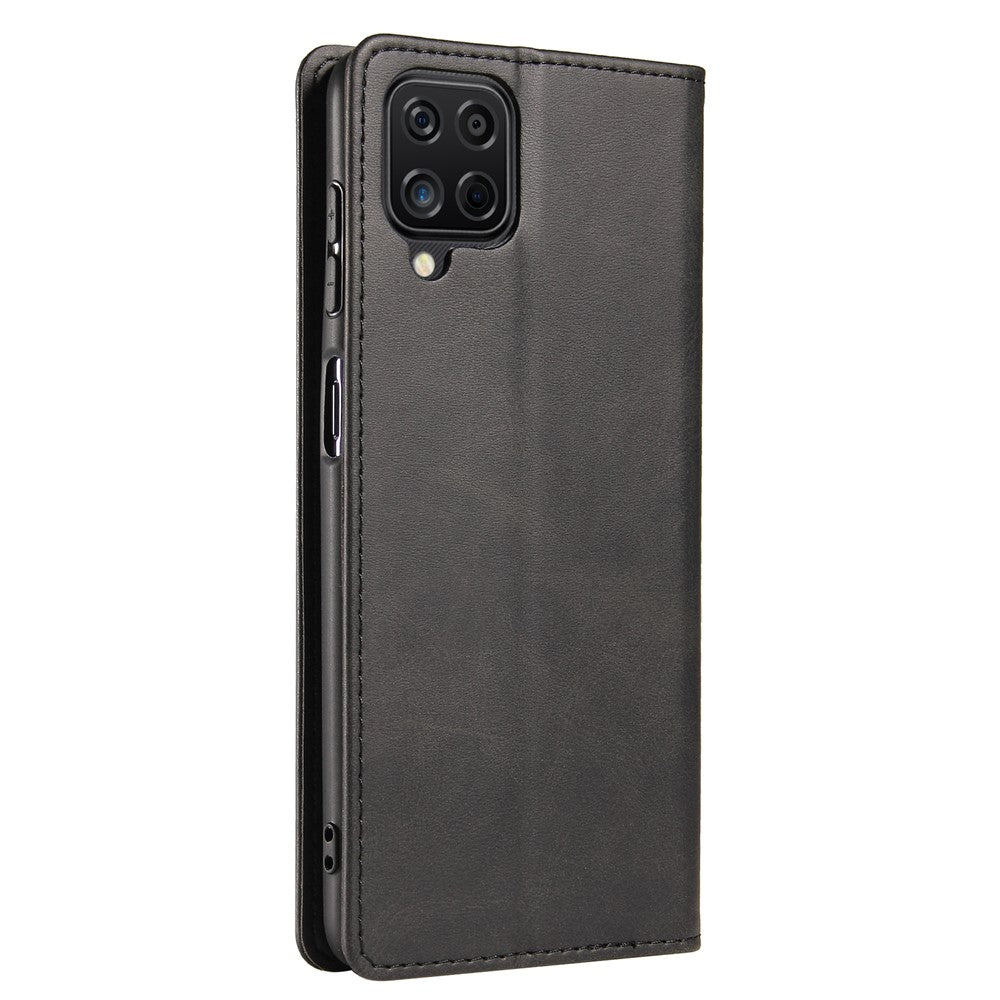 Protective Phone Case For Samsung Galaxy A22 4G (EU Version) , Leather Calf Texture Phone Cover Wallet Stand