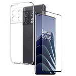 NORTHJO För OnePlus 10 Pro 5G mobil TPU Skyddsfodral + Härdat Glas Skärmskydd