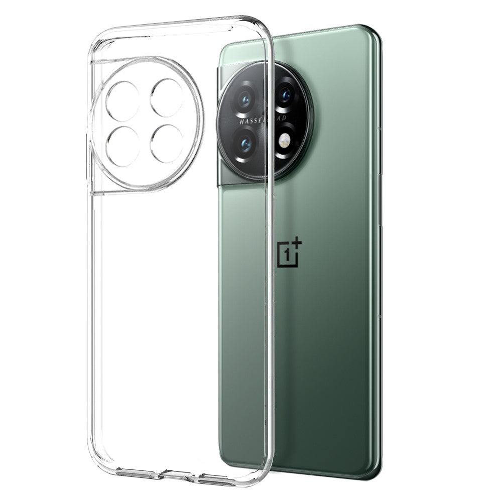 NORTHJO För OnePlus 11 5G Transparent mobilskal TPU + Reptåligt Skärmskydd i Härdat Glas