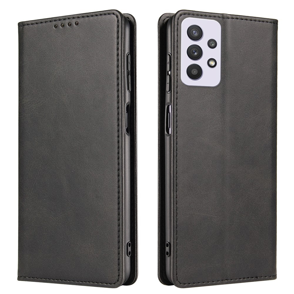 PU Leather Anti-fall Phone Case For Samsung Galaxy A33 5G , Wallet Stand Calf Texture Protective Phone Cover