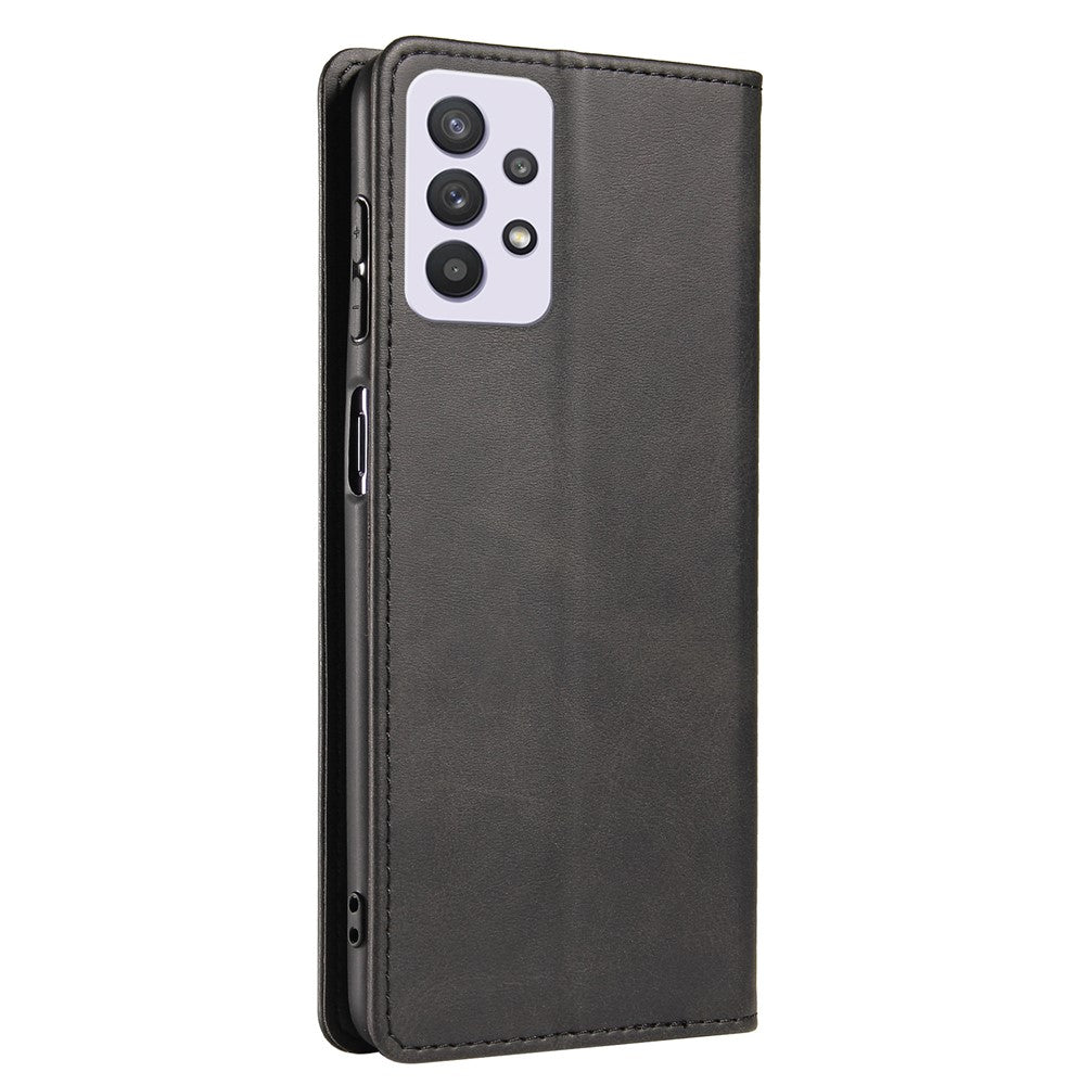 PU Leather Anti-fall Phone Case For Samsung Galaxy A33 5G , Wallet Stand Calf Texture Protective Phone Cover