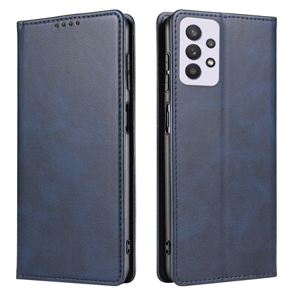 PU Leather Anti-fall Phone Case For Samsung Galaxy A33 5G , Wallet Stand Calf Texture Protective Phone Cover