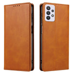 PU Leather Anti-fall Phone Case For Samsung Galaxy A33 5G , Wallet Stand Calf Texture Protective Phone Cover