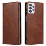 PU Leather Anti-fall Phone Case For Samsung Galaxy A33 5G , Wallet Stand Calf Texture Protective Phone Cover