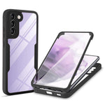 Samsung Galaxy S23 akryl + TPU-gennemsigtigt mobilcover med kameralinsebeskyttelse og PET-skærmfilm