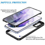 Samsung Galaxy S23 akryl + TPU-gennemsigtigt mobilcover med kameralinsebeskyttelse og PET-skærmfilm