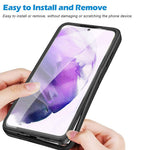 Samsung Galaxy S23 akryl + TPU-gennemsigtigt mobilcover med kameralinsebeskyttelse og PET-skærmfilm