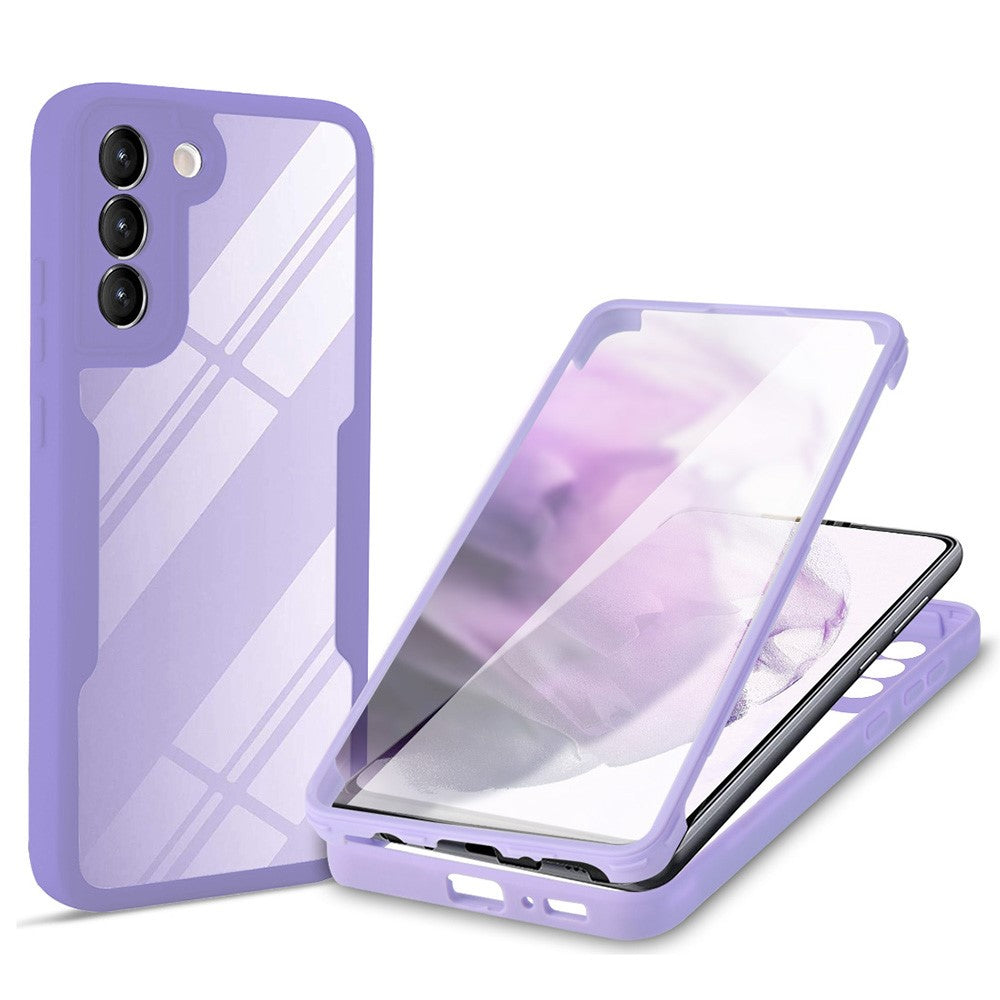 Samsung Galaxy S23 akryl + TPU-gennemsigtigt mobilcover med kameralinsebeskyttelse og PET-skærmfilm