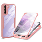 Samsung Galaxy S23 akryl + TPU-gennemsigtigt mobilcover med kameralinsebeskyttelse og PET-skærmfilm