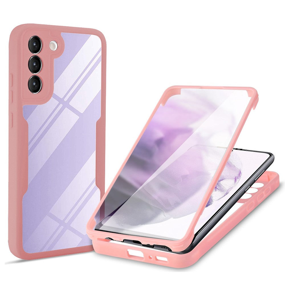 Samsung Galaxy S23 akryl + TPU-gennemsigtigt mobilcover med kameralinsebeskyttelse og PET-skærmfilm