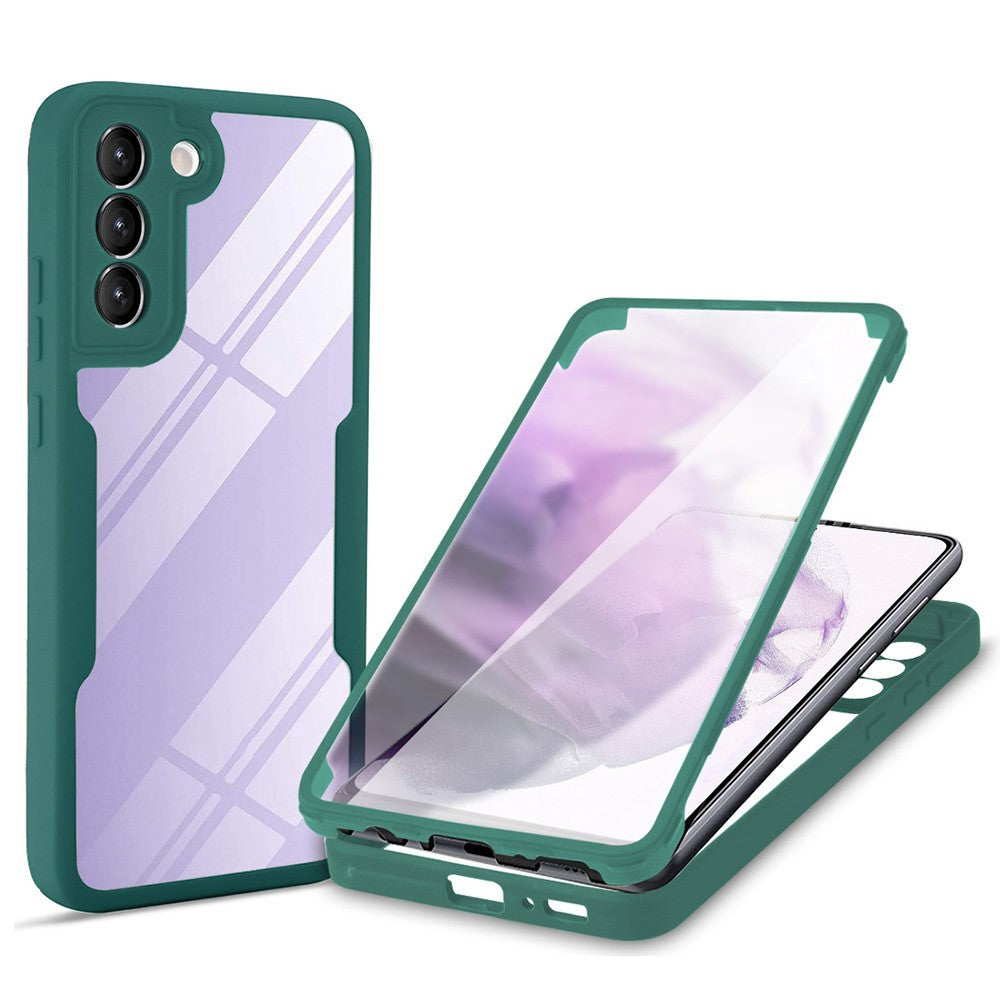 Samsung Galaxy S23 akryl + TPU-gennemsigtigt mobilcover med kameralinsebeskyttelse og PET-skærmfilm