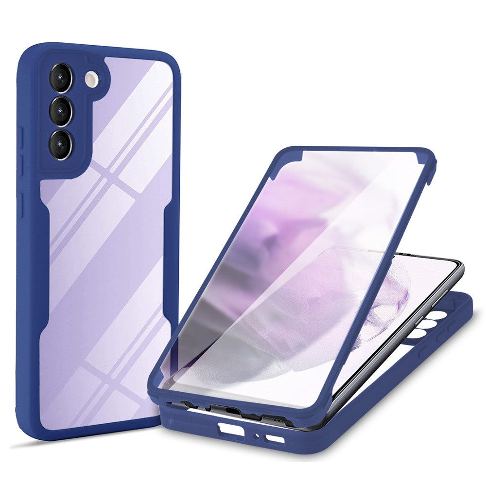 Samsung Galaxy S23 akryl + TPU-gennemsigtigt mobilcover med kameralinsebeskyttelse og PET-skærmfilm