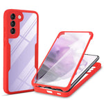 Samsung Galaxy S23 akryl + TPU-gennemsigtigt mobilcover med kameralinsebeskyttelse og PET-skærmfilm
